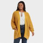 Women's Plus Size Open Layering Cardigan - Universal Thread Gold