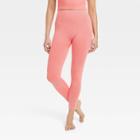 Women's High-rise Ribbed Seamless 7/8 Jeggings - Joylab Coral Pink