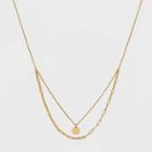 Sterling Silver Layered Chain Necklace - Universal Thread Gold
