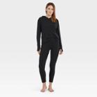 Wander By Hottotties Women's Plush Ribbed Thermal Leggings - Black