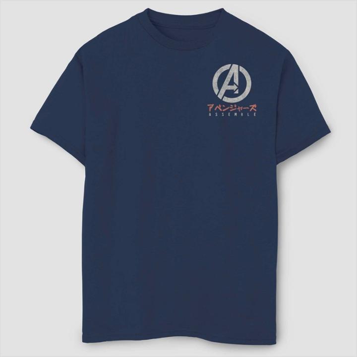 Boys' Marvel Avengers Assemble Short Sleeve T-shirt - Navy