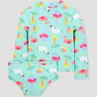 Toddler Girls' Pool Floatie Rash Guard Set - Just One You Made By Carter's Aqua