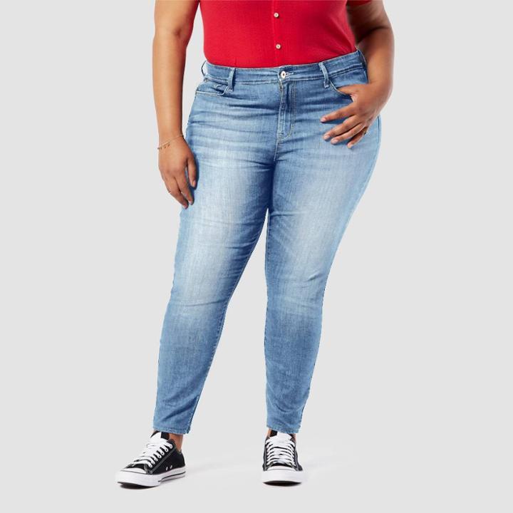Denizen From Levi's Women's Plus Size Mid-rise Skinny Jeans - Daybreak