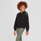Girls' Embroidered Pullover Sweatshirt - Art Class Black