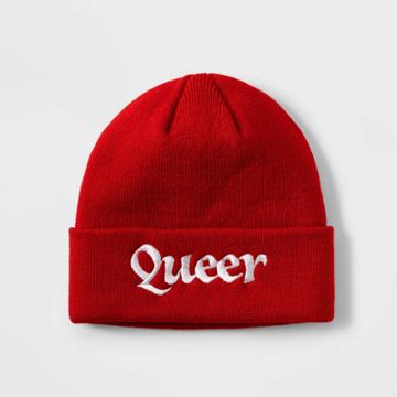 Pride Ph By The Phluid Project Adult 'queer' Beanie - Red