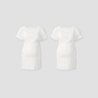 Maternity Short Sleeve Non Shirred T-shirt - Isabel Maternity By Ingrid & Isabel White