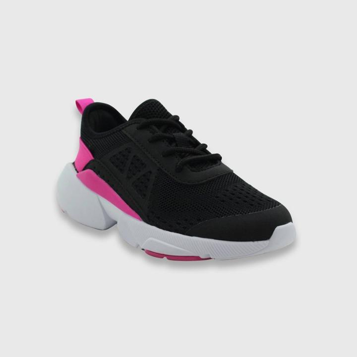 Girls' Kamoni Sneakers - Cat & Jack Black/pink 13, Toddler Girl's