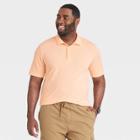 Men's Tall Short Sleeve Crewneck Performance Polo Shirt - Goodfellow & Co Orange