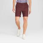 Men's 7 Linden Flat Front Chino Shorts - Goodfellow & Co Black Raspberry