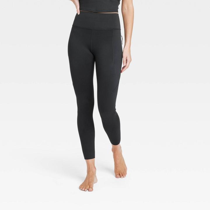 Women's Flex Ribbed High-rise 7/8 Leggings - All In Motion Black