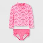 Baby Girls' 2pc Long Sleeve Flamingo Rash Guard Set - Just One You Made By Carter's Pink 9m, Girl's, Pink/pink