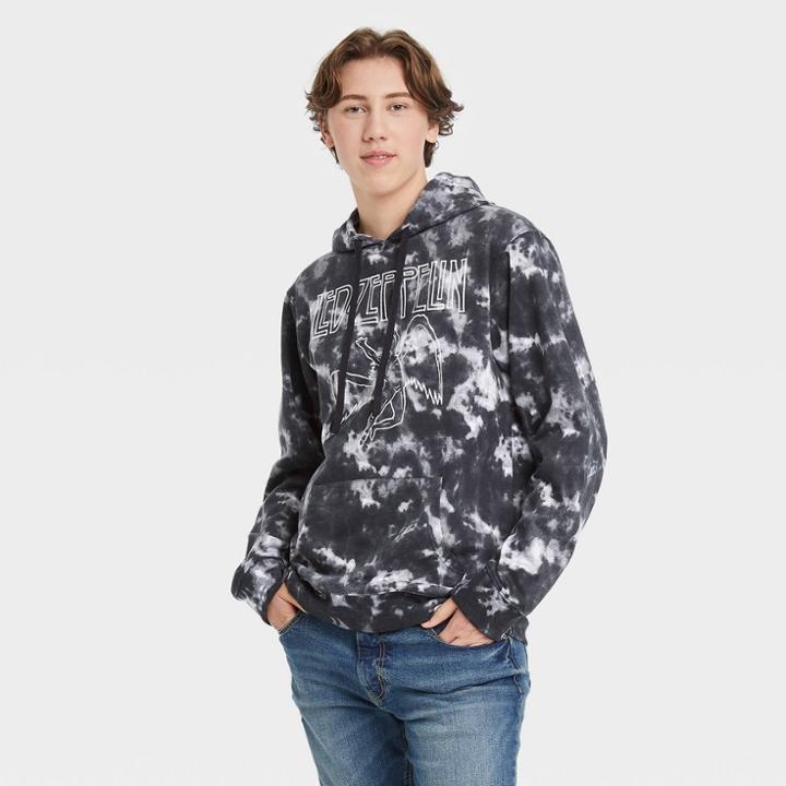 Men's Led Zeppelin Hooded Graphic Sweatshirt - Black