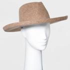 Women's Wide Brim Felt Fedora Hat - Universal Thread Oatmeal