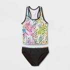 Girls' Leopard Print 2pc Tankini Set - Art Class
