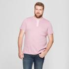 Men's Tall Regular Fit Short Sleeve Jersey Henley Shirt - Goodfellow & Co Rio Rose