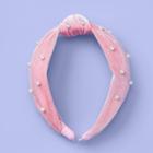 More Than Magic Girls' Velvet Top Knot Headband With Pearls - More Than