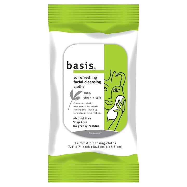 Basis 25 Ct Wipe Basic Cleansing Facial Cleansing Wipes