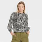 Women's Leopard Print Sweatshirt - Who What Wear Cream