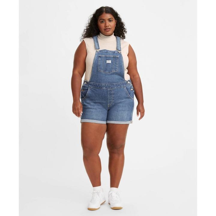 Levi's Women's Plus Size Denim Shortalls - Indigo Minute