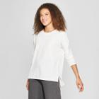 Mpg Sport Women's Long Sleeve Laser Cut Top - White