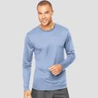 Hanes Men's Long Sleeve Cooldri Performance T-shirt -light Blue