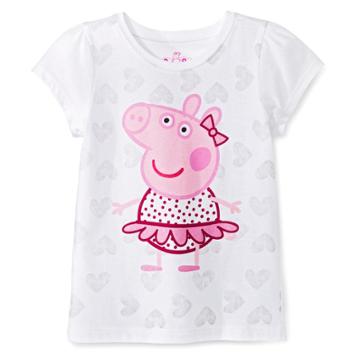 Girls' Peppa Pig T-shirt - White Xs,