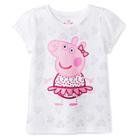 Girls' Peppa Pig T-shirt - White Xs,
