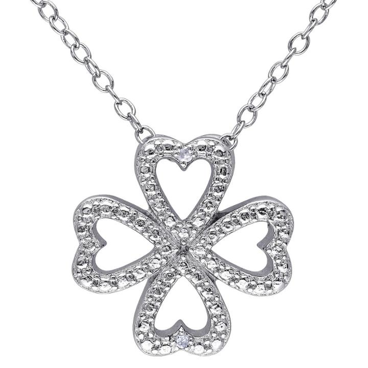 Target 0.01 Ct. T.w. Diamond Multiple Heart Pendant Necklace In Sterling Silver - Hij I3 - White