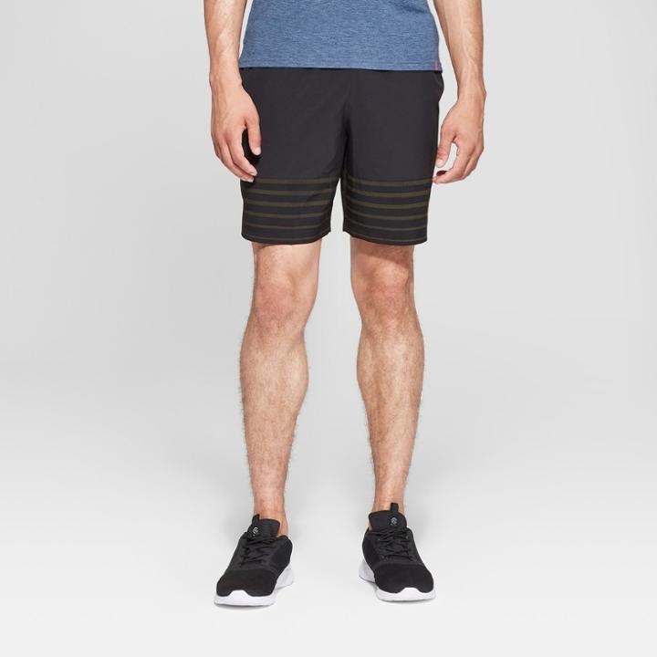 Men's Color Block Run Shorts - C9 Champion Black