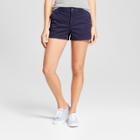 Women's 3 Chino Shorts - A New Day Navy (blue)