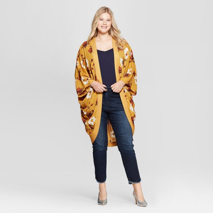 Women's Cocoon Kimono - A New Day Yellow