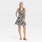 Women's Sleeveless Dress - Who What Wear Cream Floral L, Ivory Floral