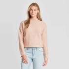 Women's Mock Turtleneck Pullover Sweater - Universal Thread Tan