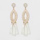 Sugarfix By Baublebar Mixed Media Drop Earrings With Tassels - White, Girl's
