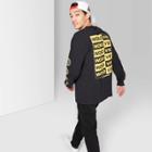 Men's World Wide Answer Long Sleeve Crewneck Graphic T-shirt - Original Use Black