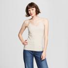 Women's Any Day Ribbed Lace Cami - A New Day Oatmeal Heather