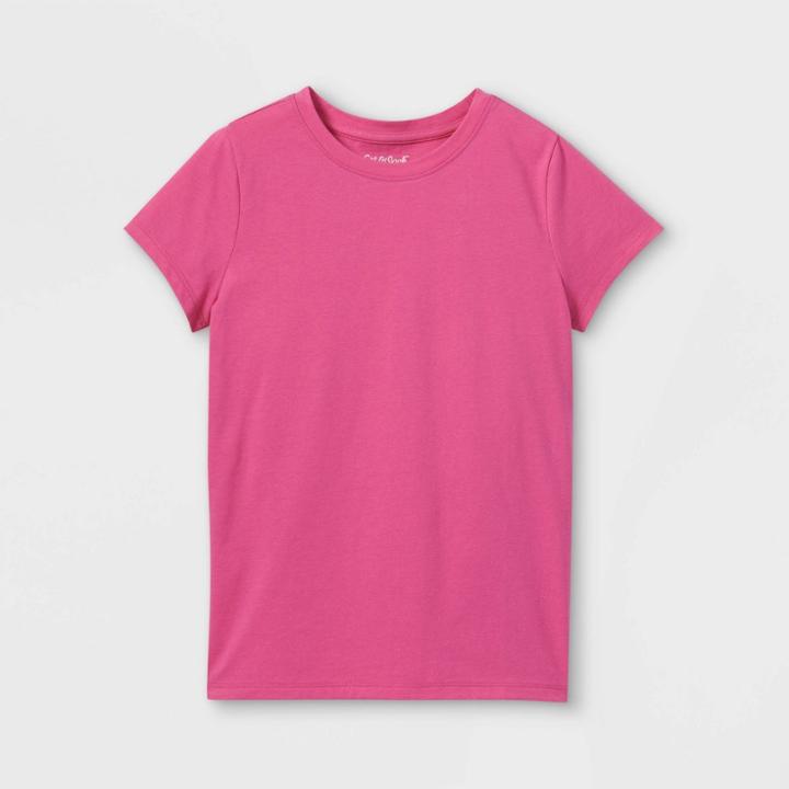 Girls' Short Sleeve T-shirt - Cat & Jack Bright Pink