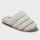 Women's Dluxe By Dearfoams Kaila Slide Slippers - Ivory L(9-10), Size:
