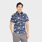 Men's Short Sleeve Button-down Shirt - Goodfellow & Co Navy Blue