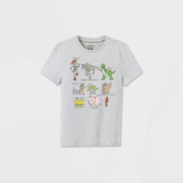 Boys' Disney Toy Story Short Sleeve T-shirt - Gray Xs - Disney
