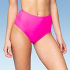 Women's Highwaist Bikini Bottom - Sugar Coast By Lolli Solid Pink