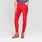 Women's High-rise Velvet Skinny Jeans - Universal Thread Red
