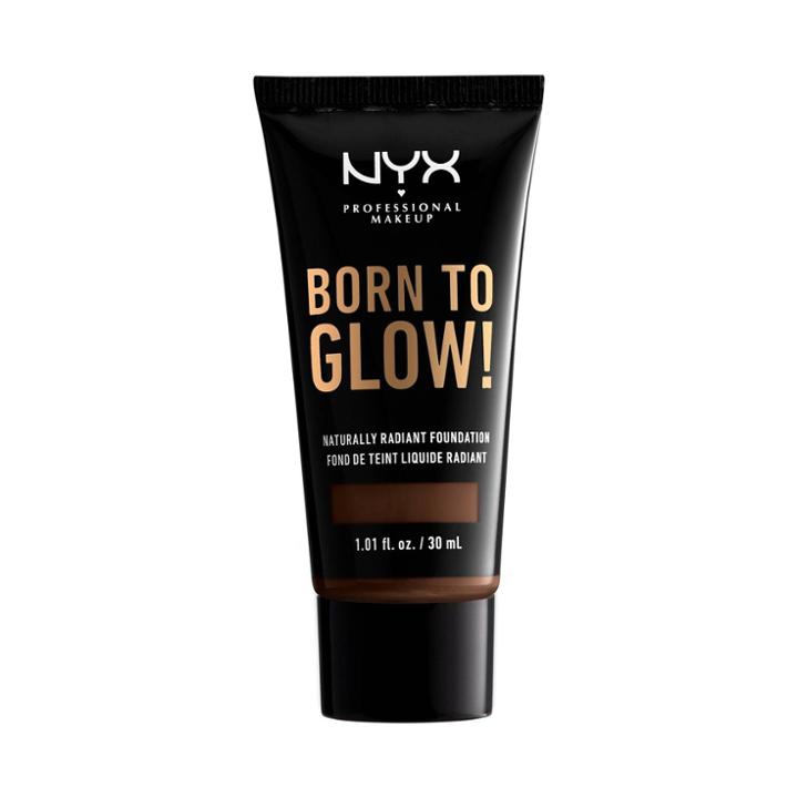 Nyx Professional Makeup Born To Glow Radiant Foundation Chestnut - 1.01 Fl Oz, Brown