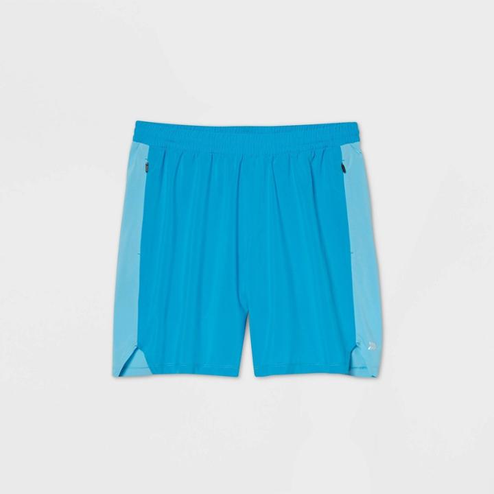 Men's 7 Unlined Run Shorts - All In Motion Turquoise S, Men's,