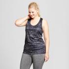 Women's Plus-size Run Singlet - C9 Champion - Black/starry Dot Print