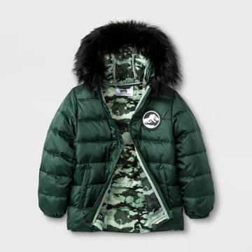 Boys' Jurassic World Down Parka - Army Green
