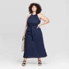Target Women's Plus Size Sleeveless High Neck Maxi Dress - Universal Thread Navy