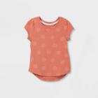 Toddler Girls' Dot Short Sleeve T-shirt - Cat & Jack Orange