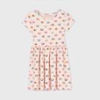 Girls' Short Sleeve Printed Knit Dress - Cat & Jack Peach