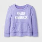 Toddler Girls' Adaptive Share Kindness Fleece Pullover - Cat & Jack Violet